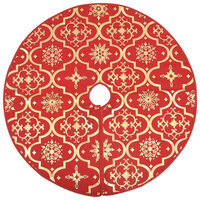 Luxe Kerstboomrok met Sok Rood 122 cm Stof 3