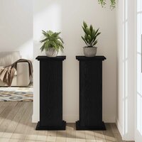 Plantenstandaard Zwart Eiken 33 x 33 x 80 cm Bewerkt hout 4