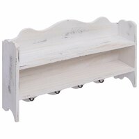 Wandkapstok 50x10x30 cm hout wit 2