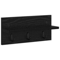 Wandgemonteerde kapstok Zwart Eiken 40 x 10,5 x 18 cm 2
