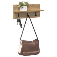 Wandgemonteerde kapstok Muurmontage Artisan Eiken Bewerkt hout 3