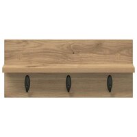 Wandgemonteerde kapstok Muurmontage Artisan Eiken Bewerkt hout 5