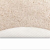 Antislip Shaggy Tapijt Cr&amp;egrave;me 90 x 90 cm PP 4