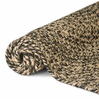 Vloerkleed Naturel en Zwart 60 x 110 cm Jute 2