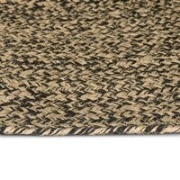 Vloerkleed Naturel en Zwart 60 x 110 cm Jute 3
