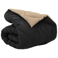 Winter Dekbed Zwart en Taupe 140 x 200 cm Microfiber 2