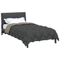 Winter Dekbed Lichtgrijs en Antraciet 135 x 220 cm Microfiber 3