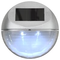 LED-wandlampen solar rond zilver 12 st 6