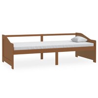 Bedbank 3-zits massief grenenhout honingbruin 90x200 cm 2