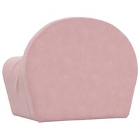 Kinderslaapbank zacht pluche roze 6