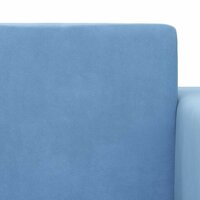 Kinderslaapbank 2-zits zacht pluche blauw 7