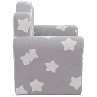 Kinderslaapbank met sterren zacht pluche lichtgrijs 5