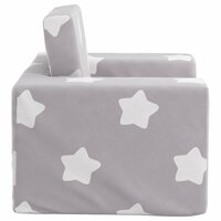 Kinderslaapbank met sterren zacht pluche lichtgrijs 5