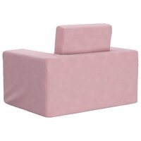 Kinderslaapbank zacht pluche roze 6