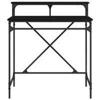 Bureau Zwart Eiken 80 x 50 x 90 cm Bewerkt hout 5