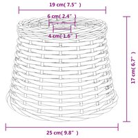 Plafondlampenkap &amp;Oslash;25x17 cm wicker bruin 4