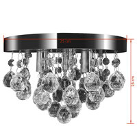 Plafondlamp kroonluchterontwerp kristal chroom 5