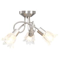Plafondlamp met glazen tulpvormige kappen 3xE14 transparant 3