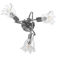 Plafondlamp met glazen tulpvormige kappen 3xE14 transparant 5
