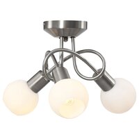 Plafondlamp met keramieken bolvormige kappen voor 3xE14 wit 3
