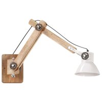 Wandlamp industrieel rond E27 wit 2