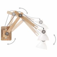 Wandlamp industrieel rond E27 wit 3