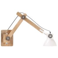 Wandlamp industrieel rond E27 wit 4