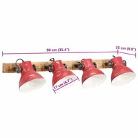Wandlamp 25 W E27 90x25 cm verweerd rood 7