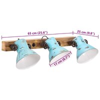 Wandlamp 25 W E27 65x25 cm verweerd blauw 8
