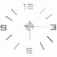 3D-wandklok modern XXL 100 cm zilverkleurig 2