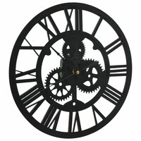 Wandklok 30 cm acryl zwart 3
