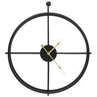 Wandklok 52 cm ijzer zwart 2