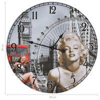 Wandklok vintage stijl 60 cm 4