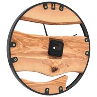 Wandklok &amp;Oslash;35 cm ijzer en olijfhout bruin 5