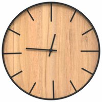 Wandklok &amp;Oslash;39 cm ijzer en bewerkt hout bruin 2