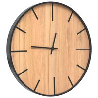 Wandklok &amp;Oslash;39 cm ijzer en bewerkt hout bruin 3