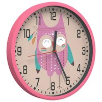 Wandklok &amp;Oslash;25,5 cm polystyreen en glas roze 3