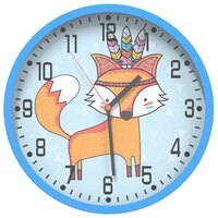 Wandklok &amp;Oslash;25,5 cm polystyreen en glas blauw 2