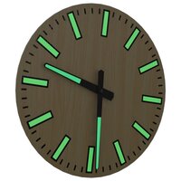 Wandklok met lichtgevende wijzerplaat en wijzers &amp;Oslash;30 cm geel 6