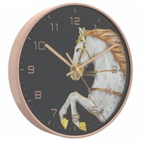 Wandklok &amp;Oslash;29,5 cm polystyreen en glas goudkleurig en wit 3