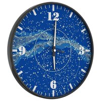 Wandklok met lichtgevende wijzerplaat en wijzers &amp;Oslash;30 cm blauw 3