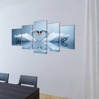 Canvas muurdruk set Zwaan 200 x 100 cm 2