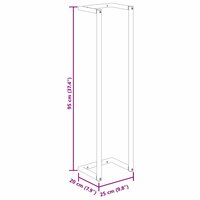 Handdoekenrek 25x20x95 cm ijzer zwart 8