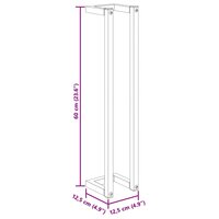 Handdoekenrek 12,5x12,5x60 cm staal wit 8