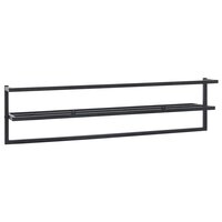 Handdoekenrek 95x25x22 cm ijzer zwart 6