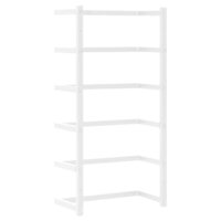 Handdoekenrek 24x12x48 cm staal wit 6
