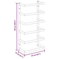Handdoekenrek 24x12x48 cm staal wit 8
