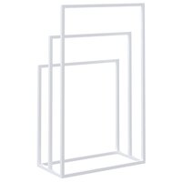 Handdoekenrek vrijstaand 48x24x79 cm ijzer wit 7
