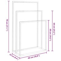 Handdoekenrek vrijstaand 48x24x79 cm ijzer goudkleurig 9