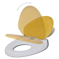 Toiletbrillen met soft-close deksels 2 st kunststof wit en geel 3